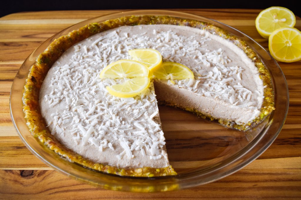 Lemon Tahini Coconut Creme Pie